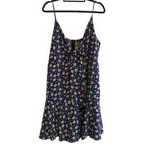 Navy daisy dress with front tie Shein size 3X (B)